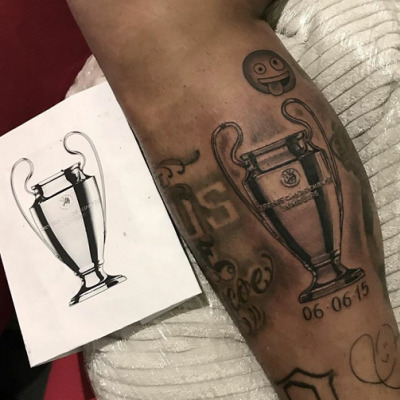 ‘Champions League and Emoji’ Tattoo