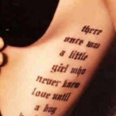 ‘Poem’ Tattoo