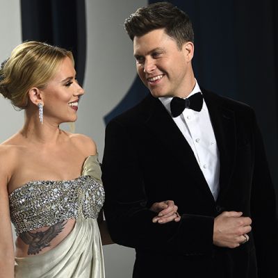 Scarlett Johansson with her husband Colin Jost
