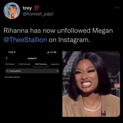  Rihanna Unfollowed Megan Thee Stallion